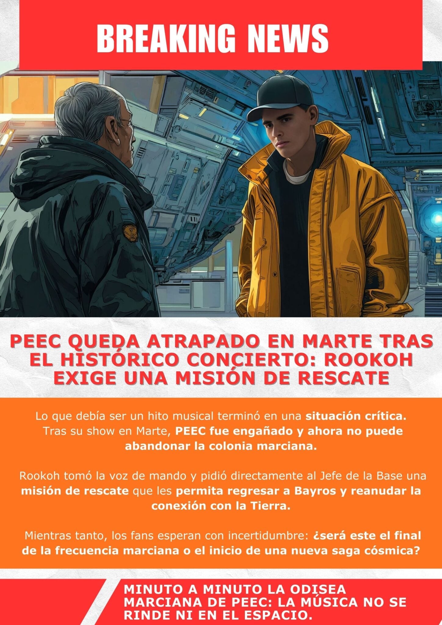 PEEC queda atrapado en marte tras el histórico concierte: Rookoh exige una misión de rescate