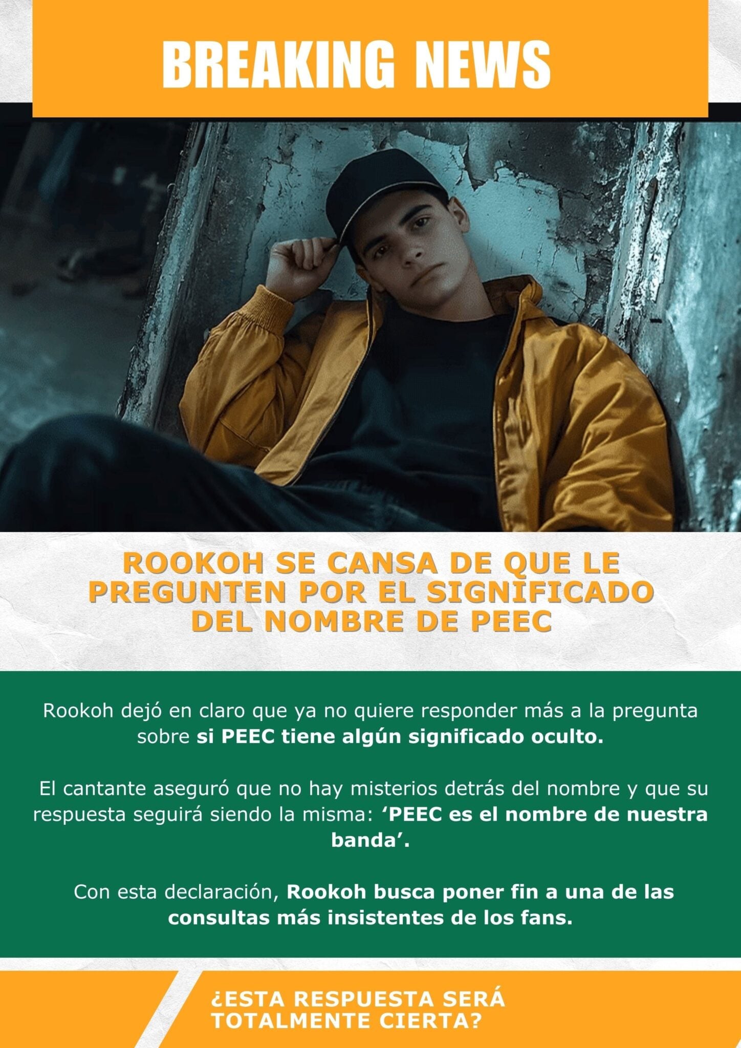 Rookoh se cansa de que le pregunten por el significado de PEEC