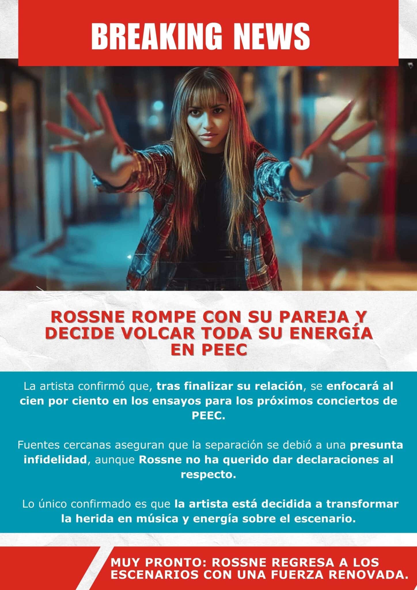 Rossne rompe con su pareja y decide volcar toda su energía en PEEC