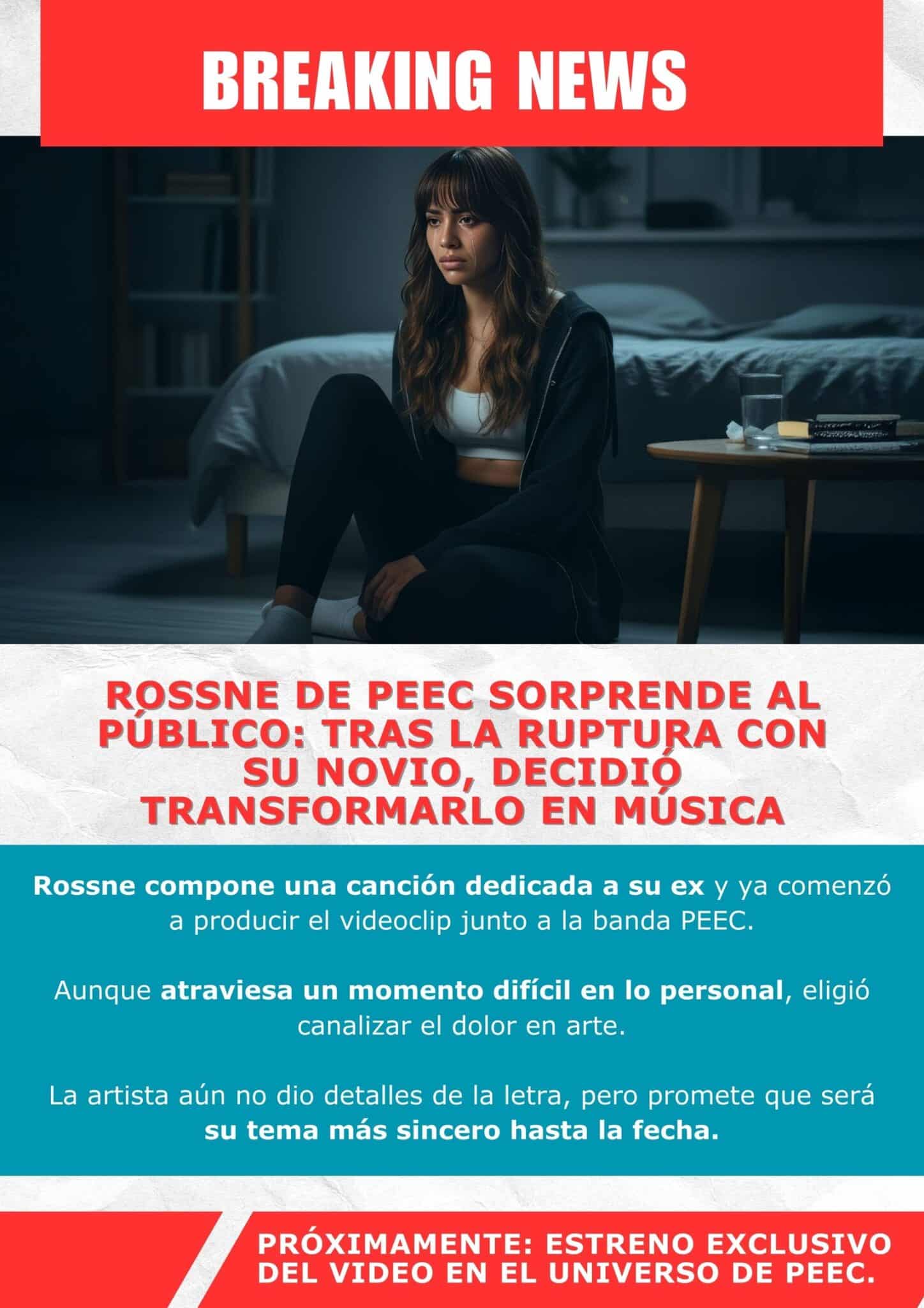Rossne de PEEC sorprende al público: Tras la ruptura con su novio, se decidió transformarlo en música